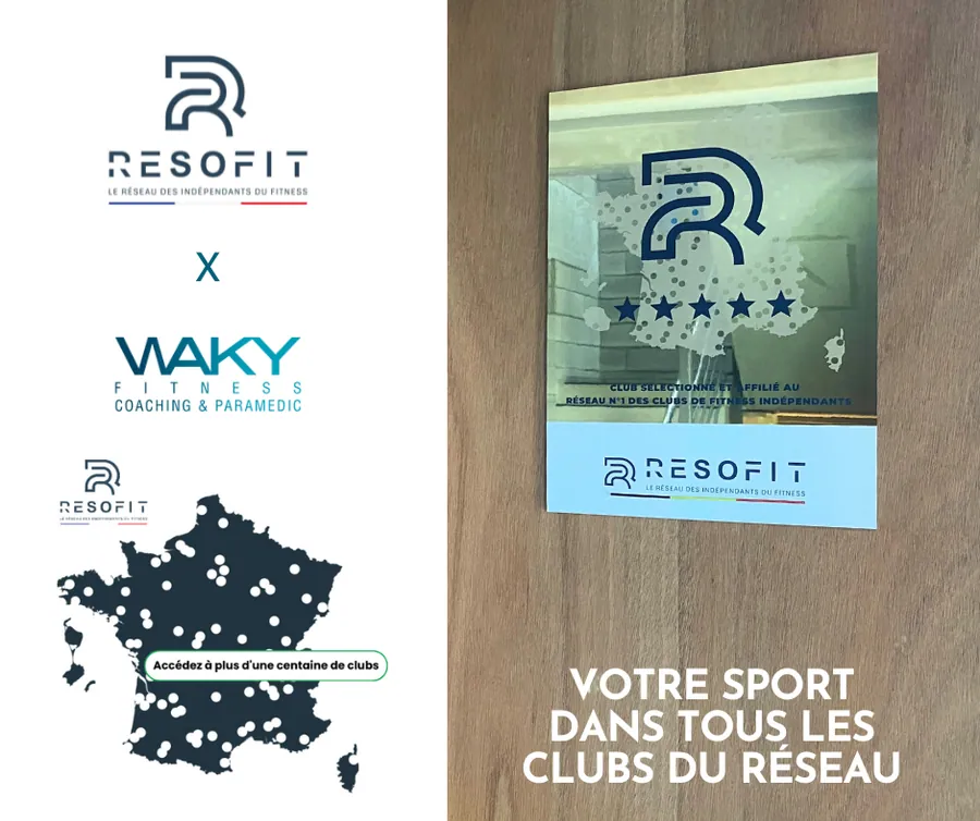 Carte des clubs du réseau Resofit.